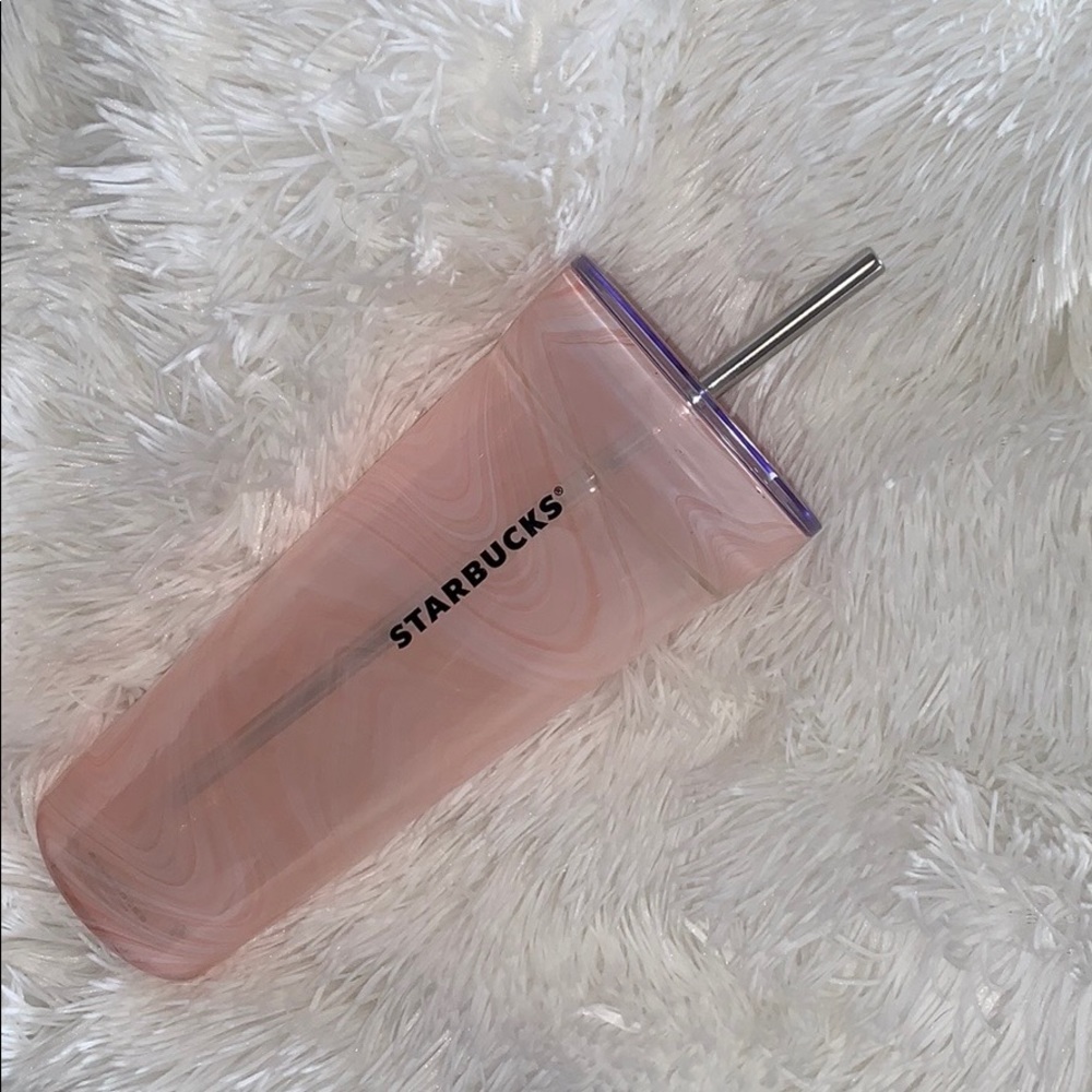 Starbucks travel tumbler with metal straw